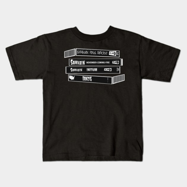 80’s All Hallows Stack Kids T-Shirt by blinky2lame